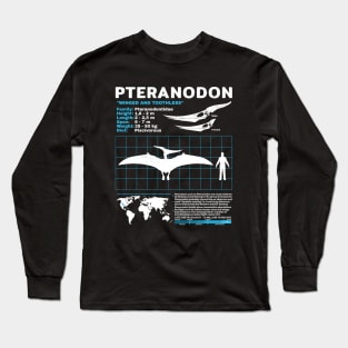 Pteranodon Dinosaur Fact Sheet Long Sleeve T-Shirt